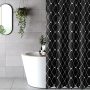 Waterproof Shower Curtains for Bathroom Home Decor fancy Polyester Fabric  Geometric Pattern folding  Shower Curtains
