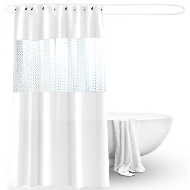 Hot selling  PEVA semi-permeable waterproof shower curtain, promotional shower curtain for bathroom
