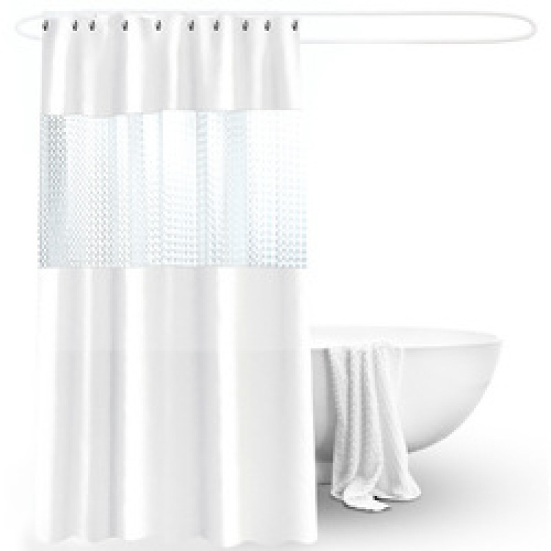 Hot selling  PEVA semi-permeable waterproof shower curtain, promotional shower curtain for bathroom