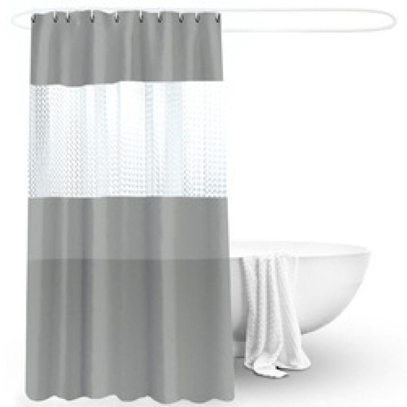 Hot selling  PEVA semi-permeable waterproof shower curtain, promotional shower curtain for bathroom