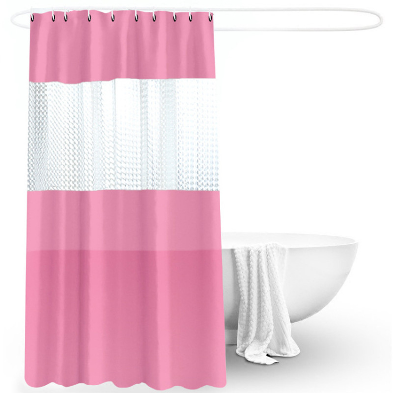 Hot selling  PEVA semi-permeable waterproof shower curtain, promotional shower curtain for bathroom