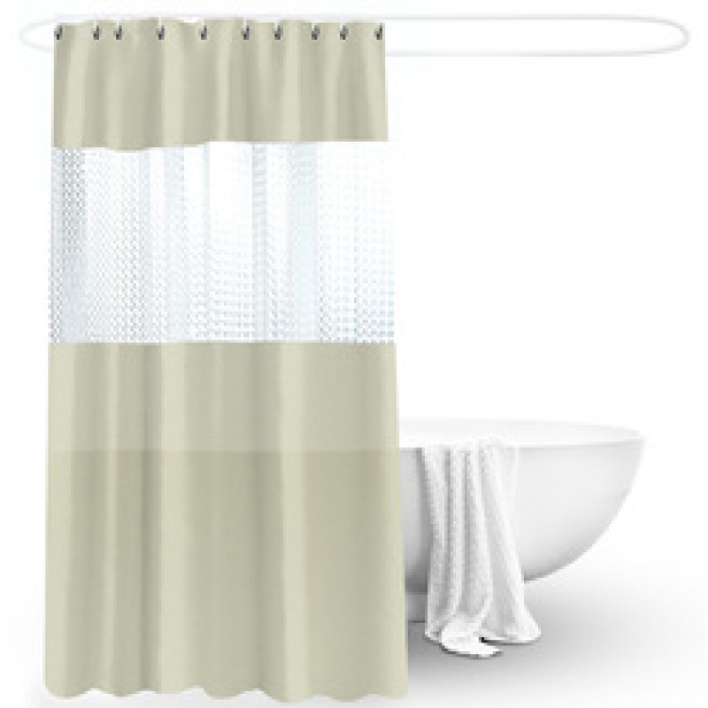 Hot selling  PEVA semi-permeable waterproof shower curtain, promotional shower curtain for bathroom