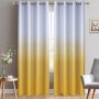 Amazon blasts Modern high quality bedroom curtain,Wholesale customization Simple gradient color perforated curtain/