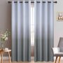 Amazon blasts Modern high quality bedroom curtain,Wholesale customization Simple gradient color perforated curtain/