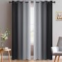 Amazon blasts Modern high quality bedroom curtain,Wholesale customization Simple gradient color perforated curtain/