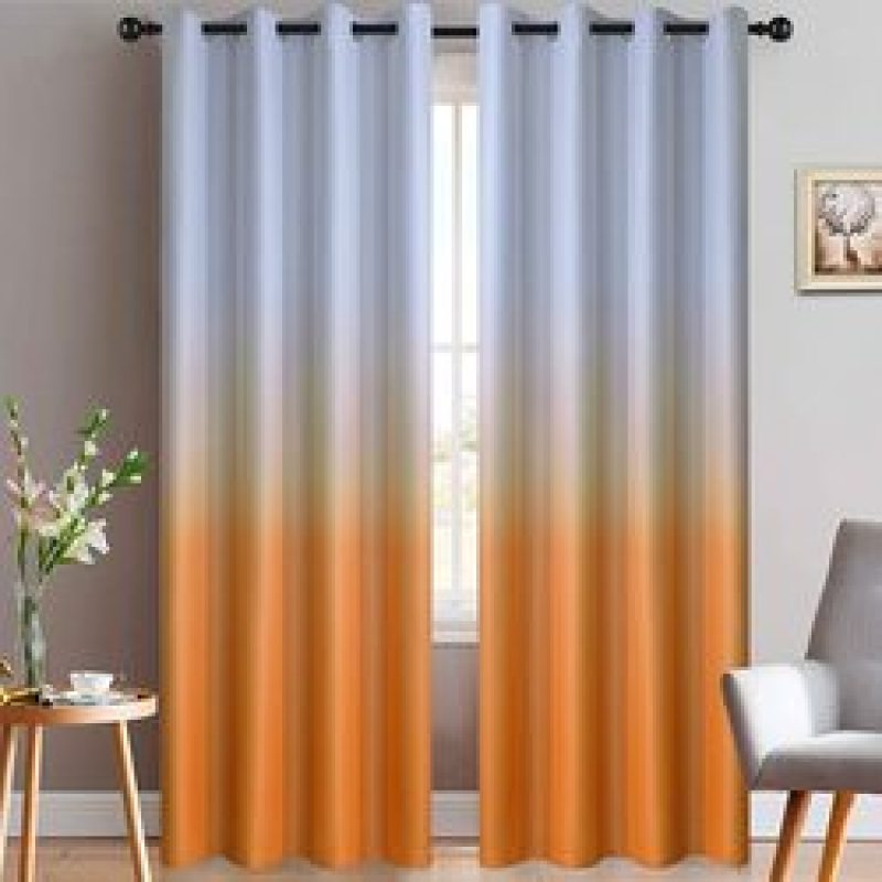 Amazon blasts Modern high quality bedroom curtain,Wholesale customization Simple gradient color perforated curtain/