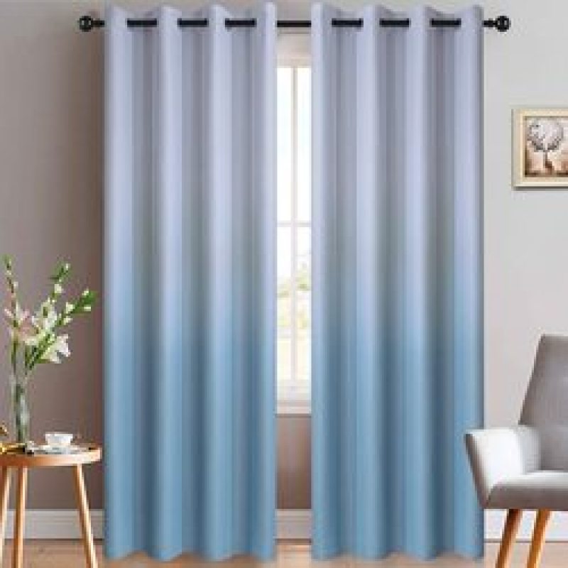 Amazon blasts Modern high quality bedroom curtain,Wholesale customization Simple gradient color perforated curtain/