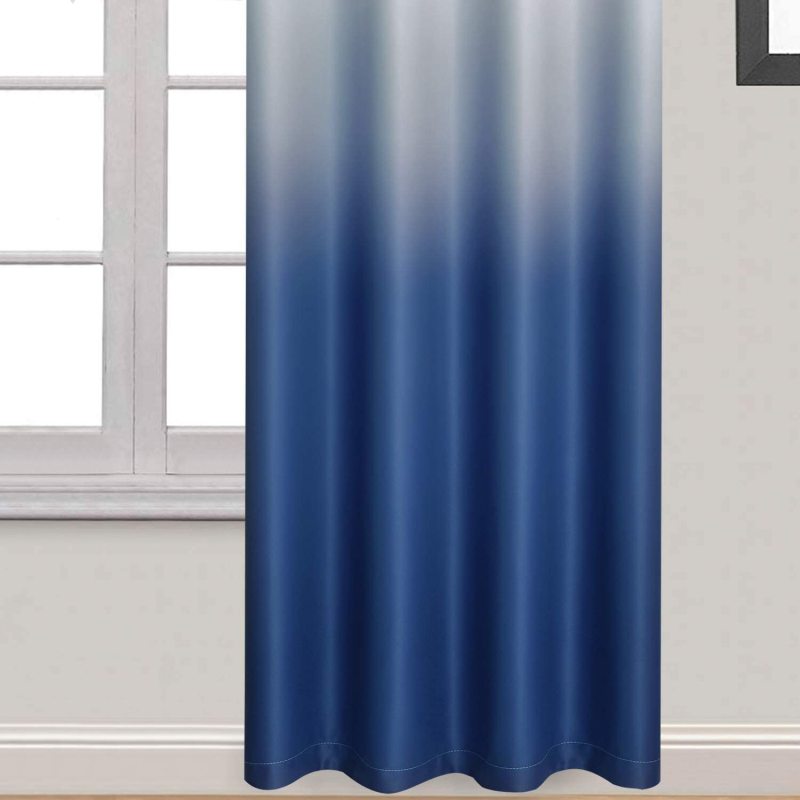 Amazon blasts Modern high quality bedroom curtain,Wholesale customization Simple gradient color perforated curtain/