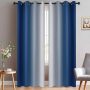 Amazon blasts Modern high quality bedroom curtain,Wholesale customization Simple gradient color perforated curtain/