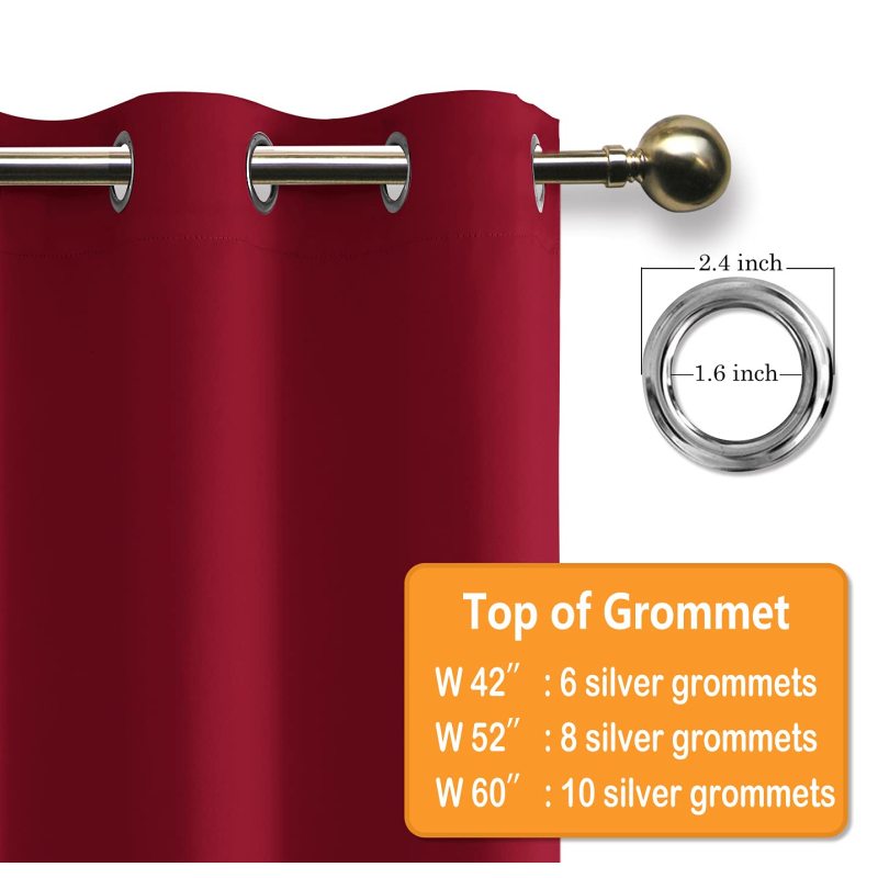 Hot sale 100% blackout curtain fabric wholesale red curtain blackout item high quality 120 inch blackout curtain design window