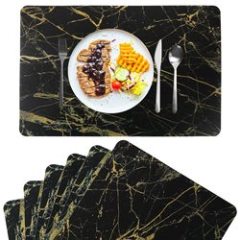 Placemats for Dining Table Set of 6, Thin Environmental Table Mats Easy Clean for Kitchen Dinner Party#