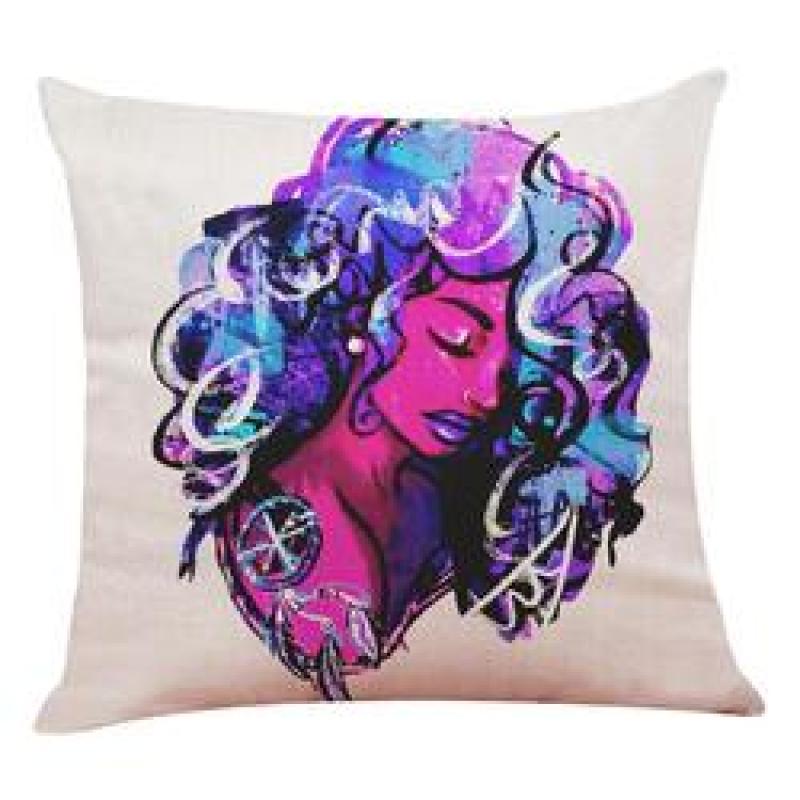 Fabric Painting Designs Cushion Cover For Sofa African Tribal Women Print Pillow