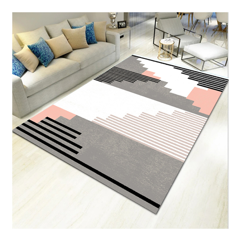 Polyester Printed Big Area Rugs ,Carpets With Rubber Backing For Living Room#