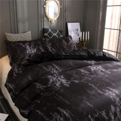 Custom Bedsheets Bedding Sets, Cheap Black Mable Bed Cover Bed Sheet Sets Bedding/