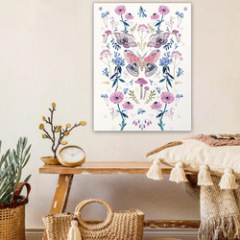Amazon Hot Selling Flax Tapestry Bohemian boho decor Butterfly Series Home Furnishing Metal Buckle Tapestry/