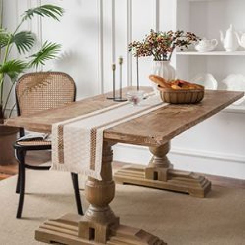Table flag cotton and linen stripe splicing two-color woven flow su natural material American festival table cloth/