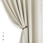 Window Solid Color Soundproof Polyester Livingroom Drapes, Ready Made Thermal Insulated Room Darkening Curtain Panels/