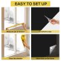 299.72cm x 144.78cm Travel window 100% blackout material temporary Portable blackout curtains blinds for Dormitory or travel