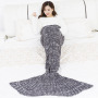 Knitted Blanket for Adults, All Seasons Sleeping Blanket Mermaid Tail#