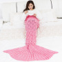 Knitted Blanket for Adults, All Seasons Sleeping Blanket Mermaid Tail#