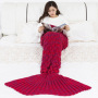 Knitted Blanket for Adults, All Seasons Sleeping Blanket Mermaid Tail#