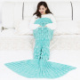 Knitted Blanket for Adults, All Seasons Sleeping Blanket Mermaid Tail#