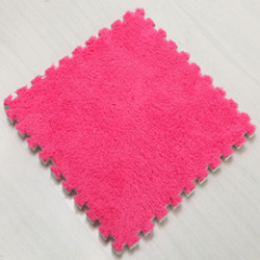 EVA-Schaum-DIY-Puzzle-Matte, langes Haar, Villi, zotteliger Teppich, Plüsch, weicher Teppich, Kinder, Baby-Spielmatten