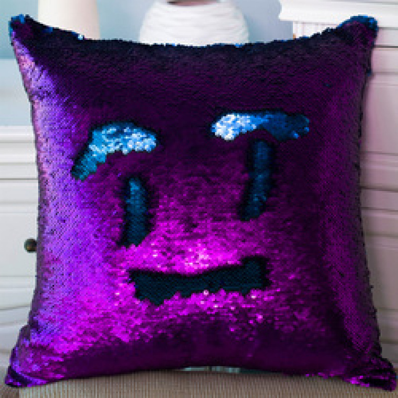 Gold And Silver Reversible Mermaid Sequin Cushion Cover, Ready Made Custom Throw Pillow/