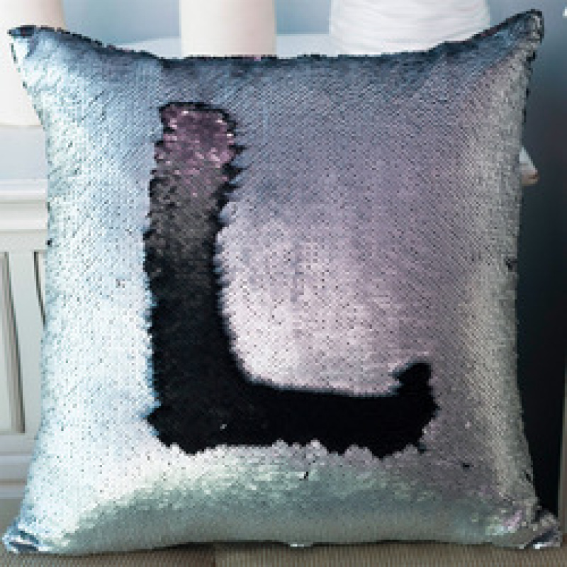 Gold And Silver Reversible Mermaid Sequin Cushion Cover, Ready Made Custom Throw Pillow/