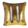 Gold And Silver Reversible Mermaid Sequin Cushion Cover, Ready Made Custom Throw Pillow/