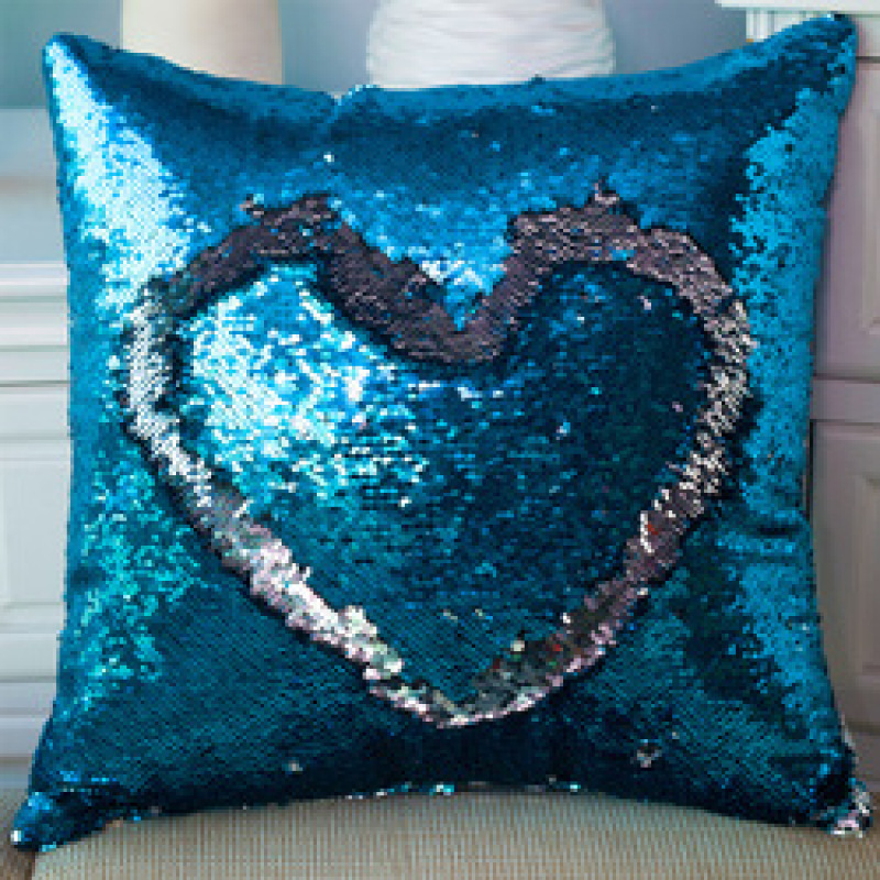 Gold And Silver Reversible Mermaid Sequin Cushion Cover, Ready Made Custom Throw Pillow/