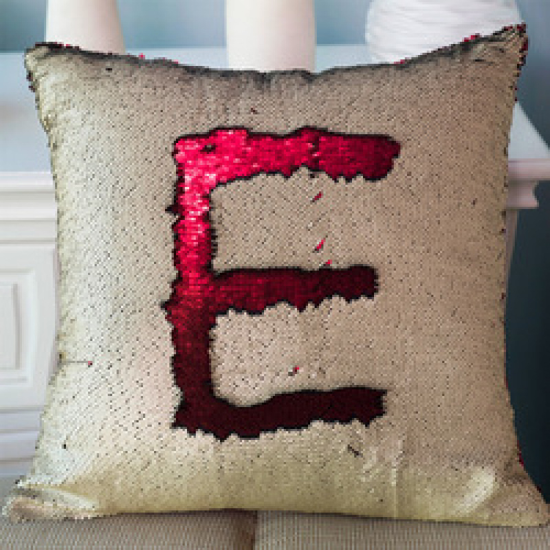 Gold And Silver Reversible Mermaid Sequin Cushion Cover, Ready Made Custom Throw Pillow/