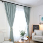 2019 luxury block out home textiles Cationic bamboo curtains living room modern