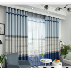 New Curtains Printed, European Home Accessories Designs Printed Fabric Blackout Curtain Material@