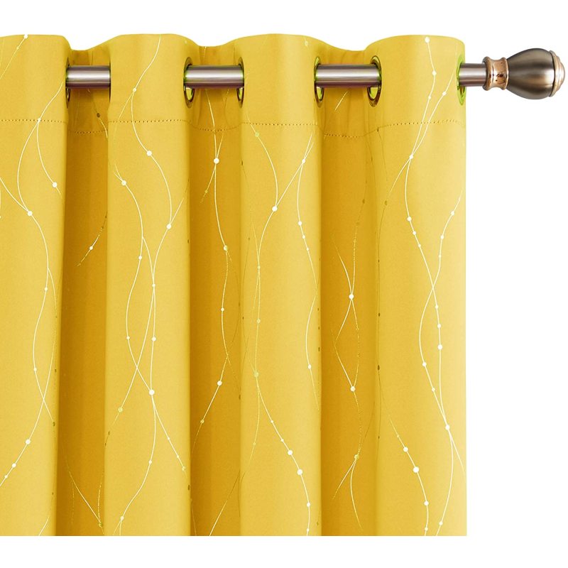 Popular Window Curtain  For Living Room With High Shading Hot Sliver Curtain Blackout Curtains/