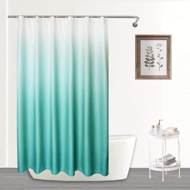 Custom Bathroom Waterproof Shower Curtain, Customized Photo Waffle Shower Curtain$