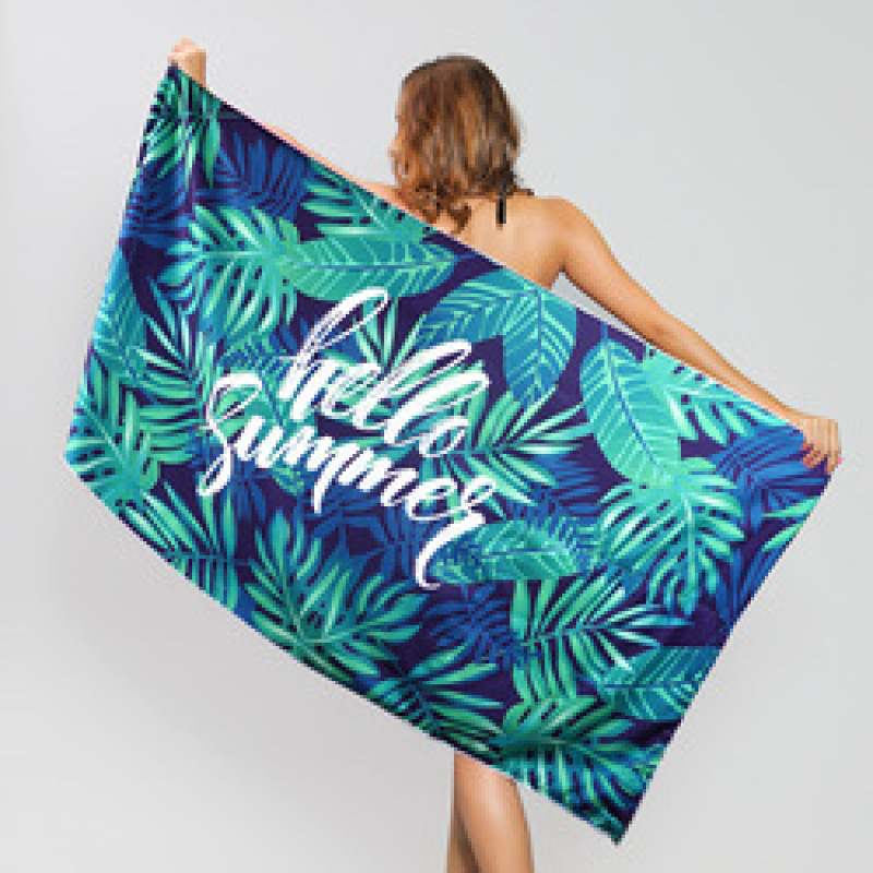 Hot Sale Double Velvet BeachTowel, Sand Free Plus Size Printed Bath Towel#