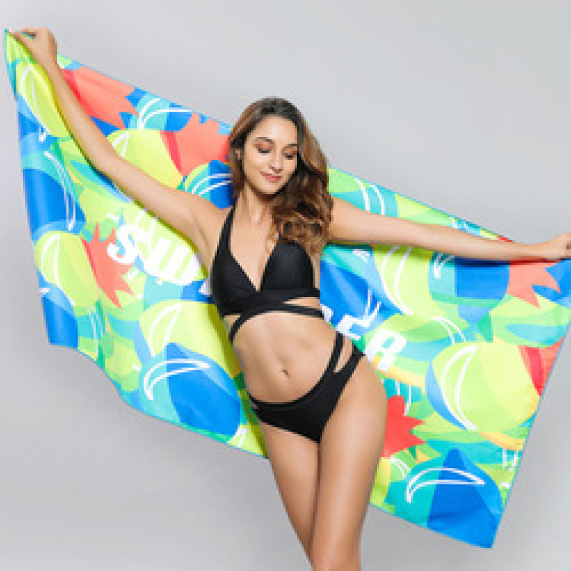 Hot Sale Double Velvet BeachTowel, Sand Free Plus Size Printed Bath Towel#