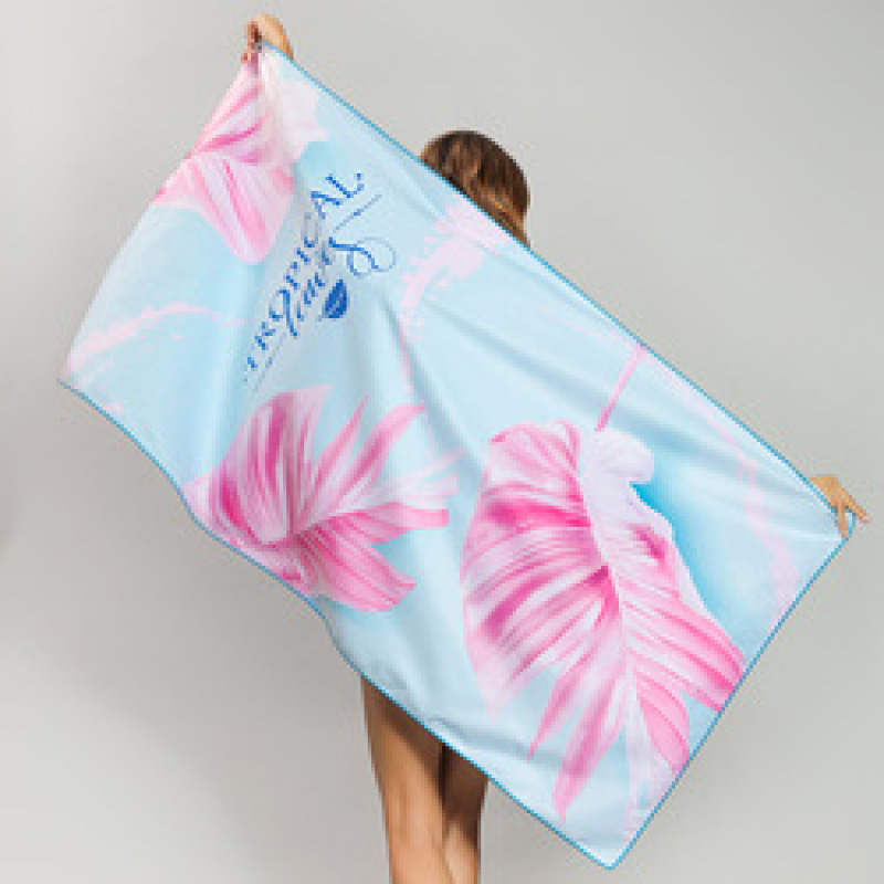 Hot Sale Double Velvet BeachTowel, Sand Free Plus Size Printed Bath Towel#