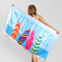Hot Sale Double Velvet BeachTowel, Sand Free Plus Size Printed Bath Towel#