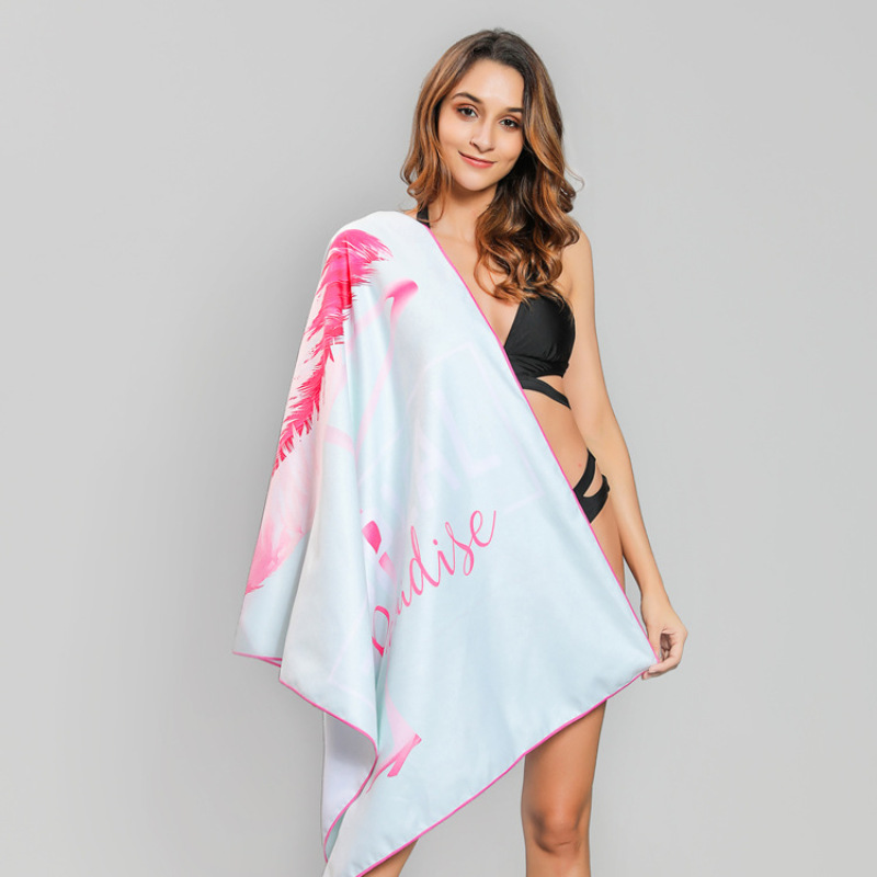 Hot Sale Double Velvet BeachTowel, Sand Free Plus Size Printed Bath Towel#