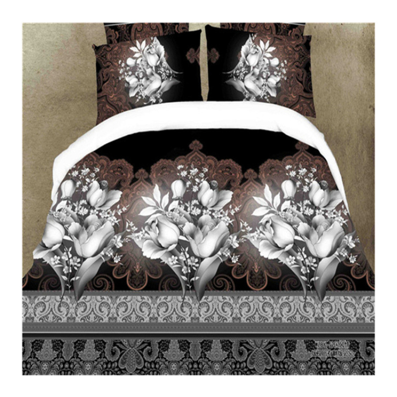 Cheap Bed Sheet Set, Blue Rose Cover Bed Bedding Set/Bed Sheets Comforter Set