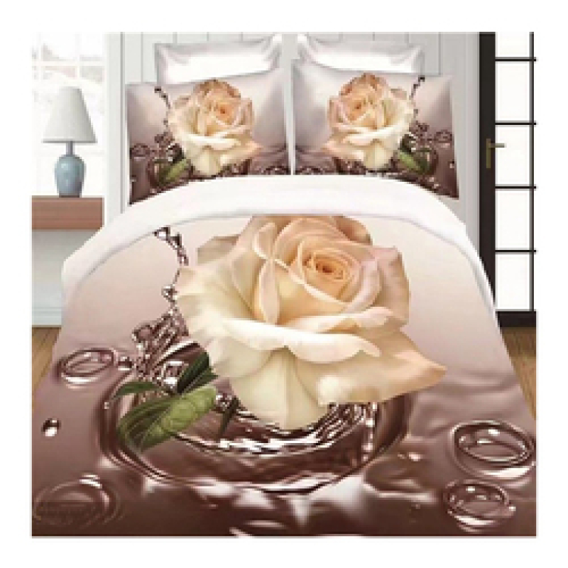 Cheap Bed Sheet Set, Blue Rose Cover Bed Bedding Set/Bed Sheets Comforter Set