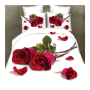 Cheap Bed Sheet Set, Blue Rose Cover Bed Bedding Set/Bed Sheets Comforter Set