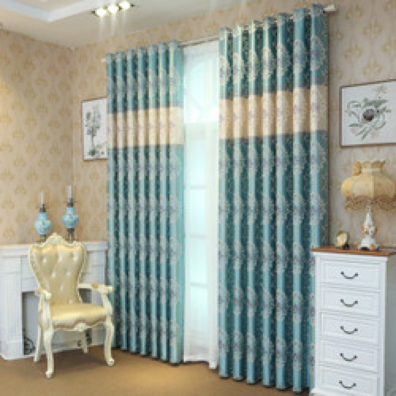 High-grade Blackout Blinds Jacquard Curtains for Living Room Bedroom, Solid Color Children Window Treatments Curtains Customized