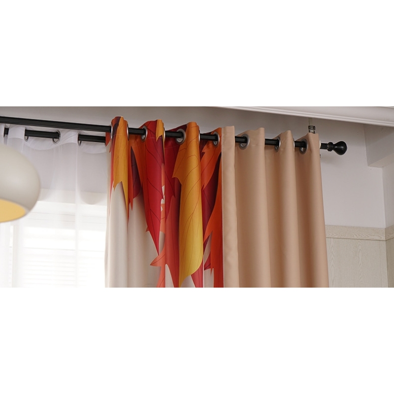 High-grade Blackout Blinds Jacquard Curtains for Living Room Bedroom, Solid Color Children Window Treatments Curtains Customized