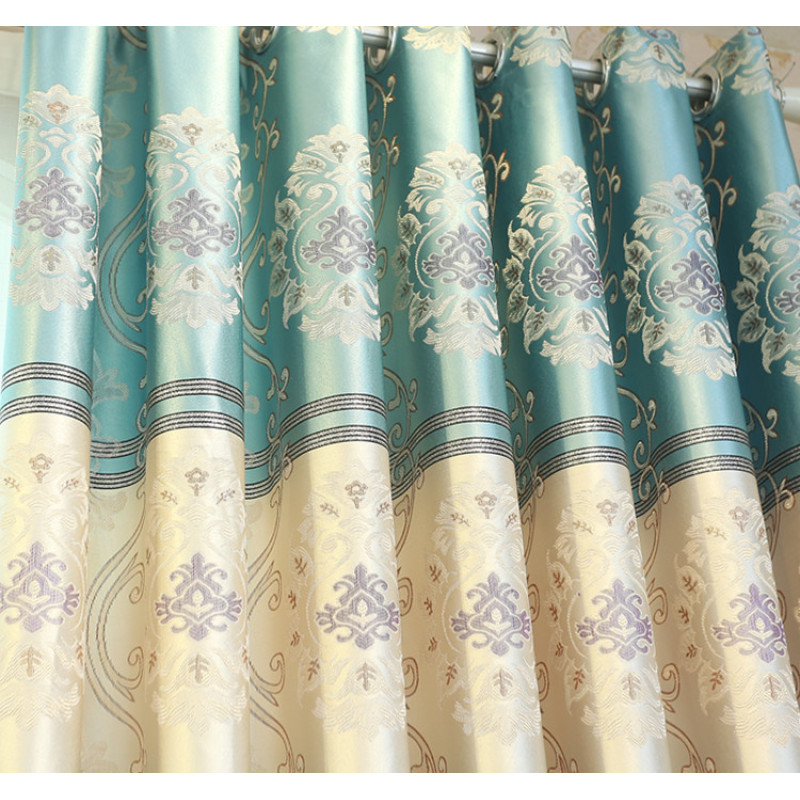 High-grade Blackout Blinds Jacquard Curtains for Living Room Bedroom, Solid Color Children Window Treatments Curtains Customized