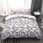 Explosion Style Flamingo Four-Piece Cotton-Like Skin-Friendly Cotton Bedding Set, Stylish Four-Piece Cotton-Proof Polyester /