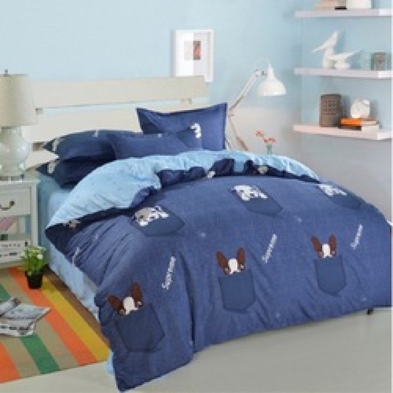 Explosion Style Flamingo Four-Piece Cotton-Like Skin-Friendly Cotton Bedding Set, Stylish Four-Piece Cotton-Proof Polyester /