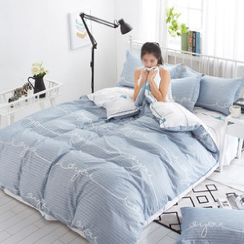 Explosion Style Flamingo Four-Piece Cotton-Like Skin-Friendly Cotton Bedding Set, Stylish Four-Piece Cotton-Proof Polyester /